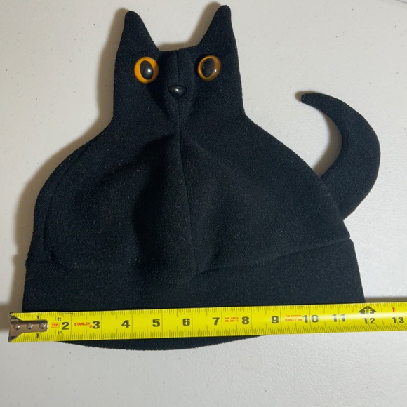 Black Cat Fleece knit hat - Picture 4 of 7